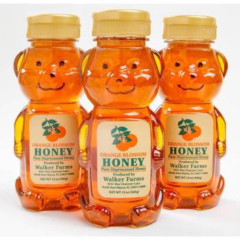Product Image of 12 oz Orange Blossom Honey Bear - 3 Pack