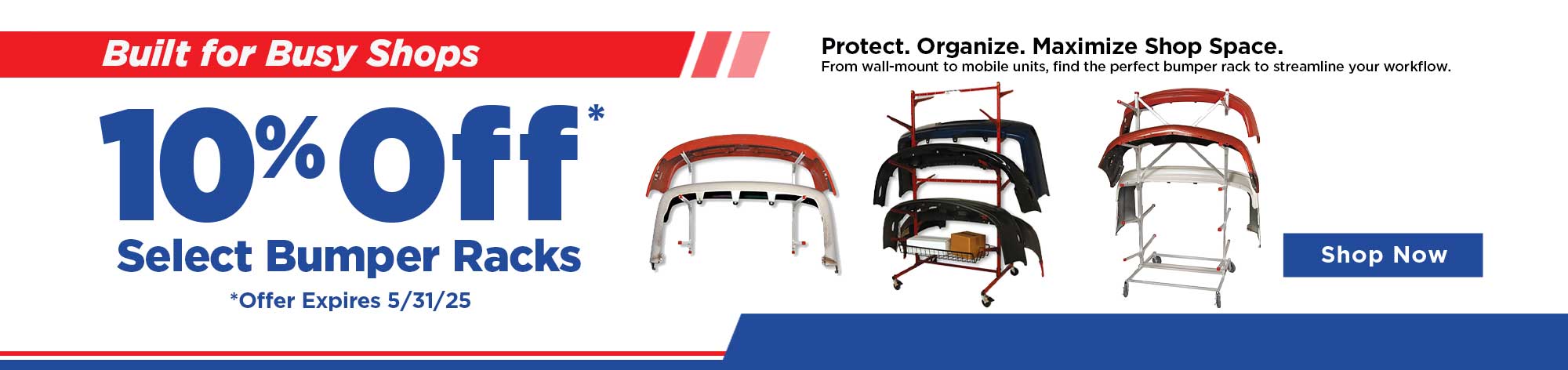 10% Off Select Bumper Racks