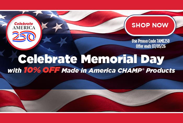 CHAMP Celebrate America with 10% OFF