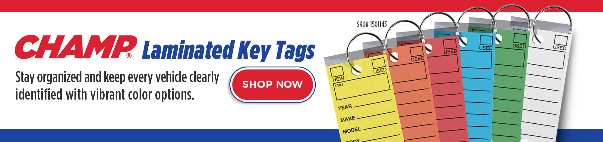 CHAMP Laminated Key Tags