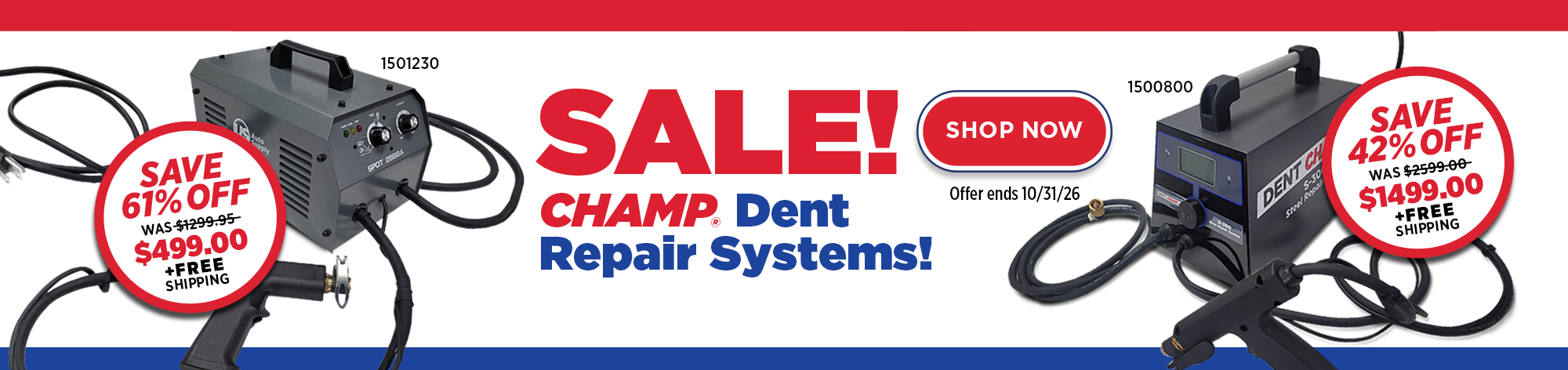 15% OFF CHAMP Dent Repair Systems