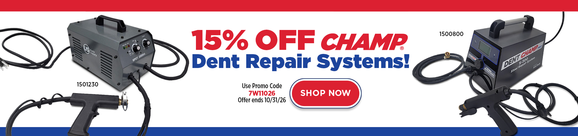 15% OFF CHAMP Dent Repair Systems
