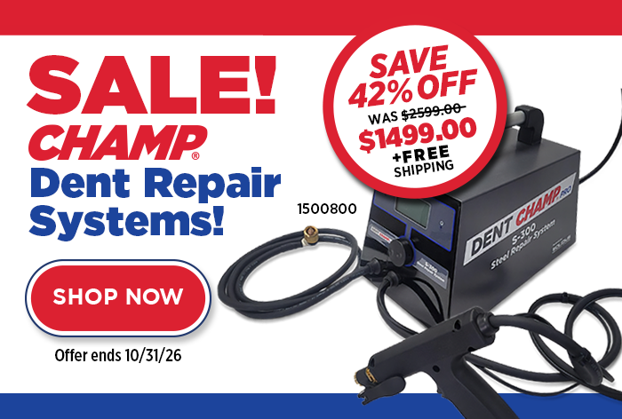 15% OFF CHAMP Dent Repair Systems