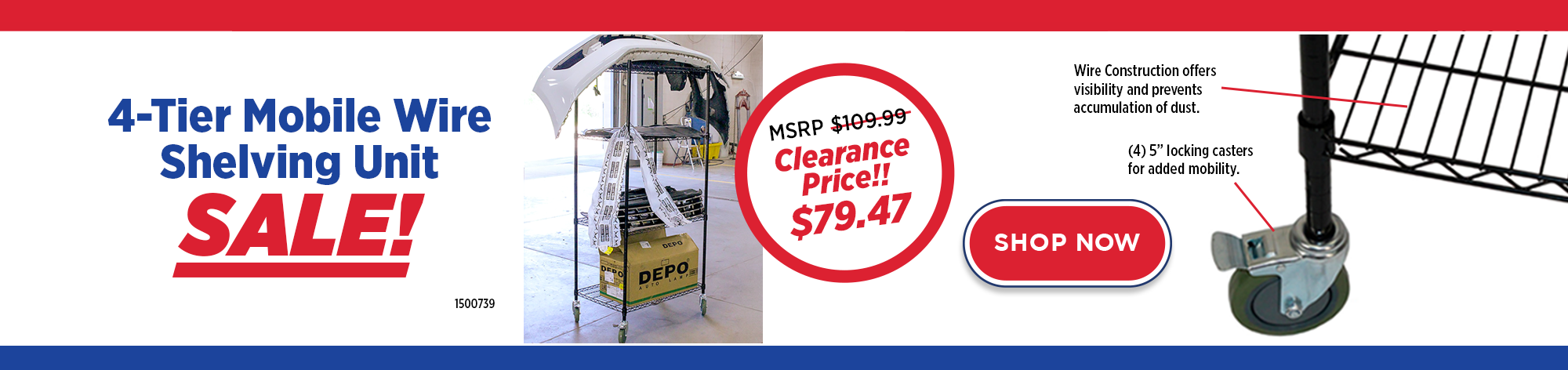 Sale on CHAMP 4-Tier Shelving Unit