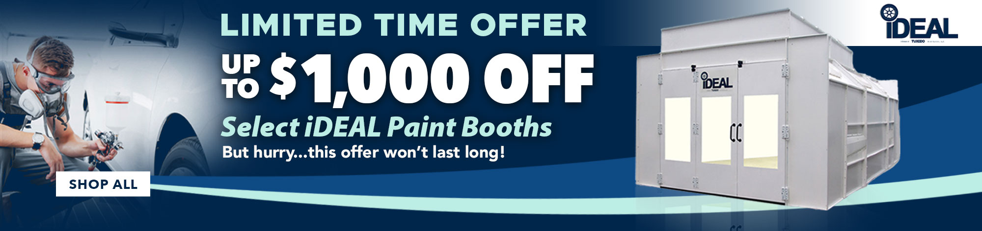 Up to $1000 Off Select Paint Booths