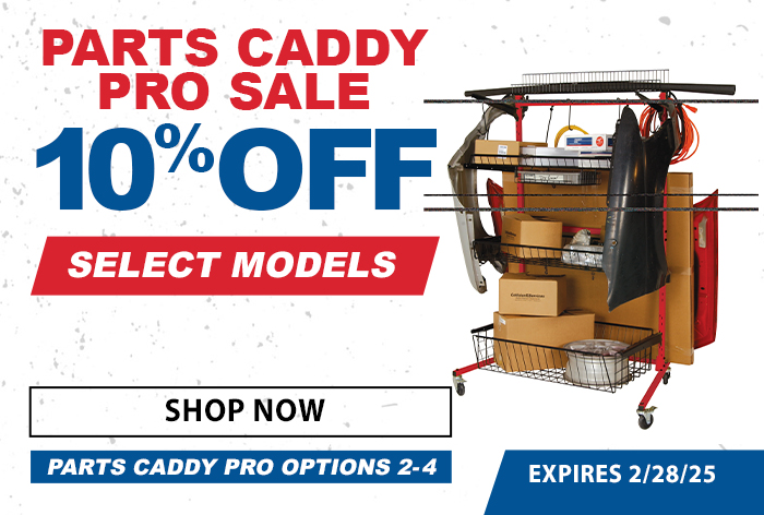 10% Off Select Parts Caddy PRO Units