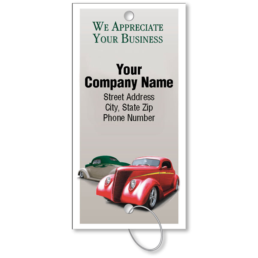 Personalized Full-Color Key Tags - Classic Cars II, Key Tags: US Auto ...