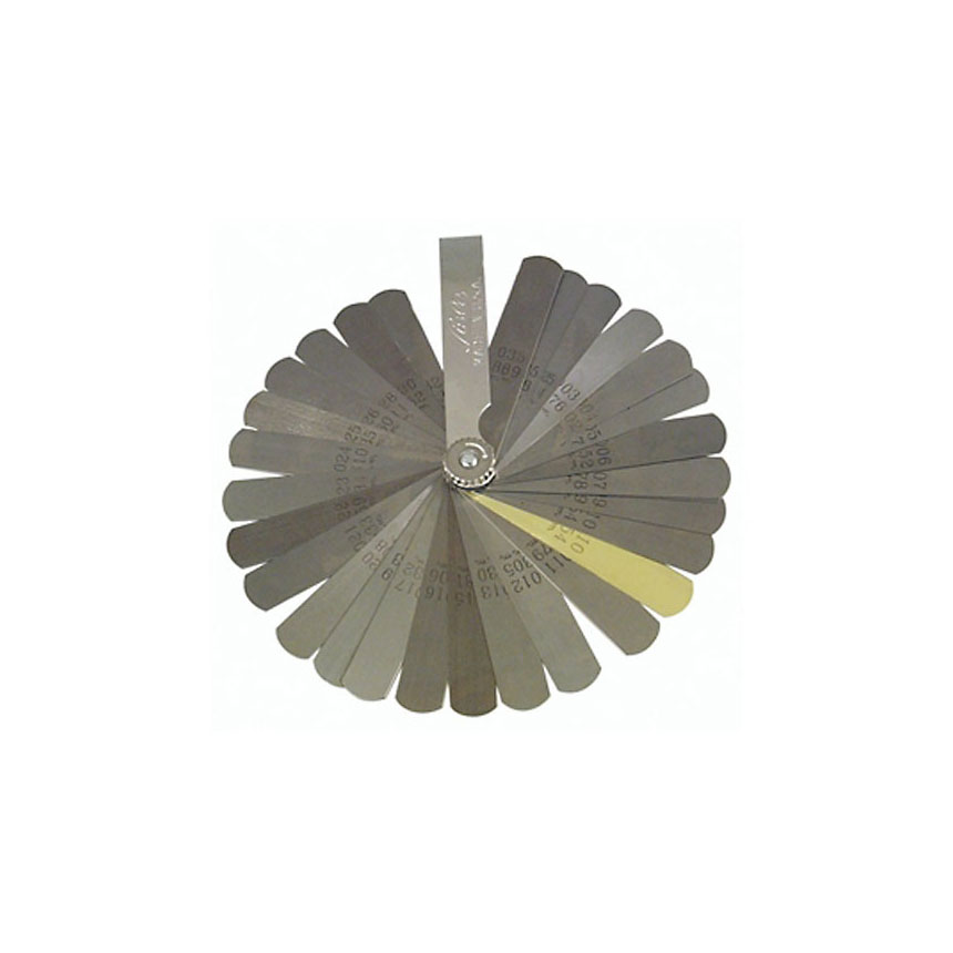 Lisle 67950 Standard Feeler Gauge Set - .002 To .025 Inches, 15 Blades, USA Made