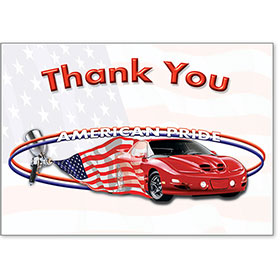 Automotive Thank You Postcards - American Pride II