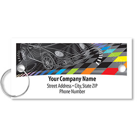 Personalized Full-Color Key Tags - Sketched Car