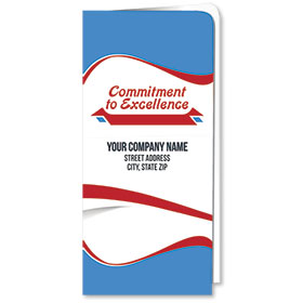 Full-Color Single-Pocket Folder 1 with Personalization - Red, White and Blue
