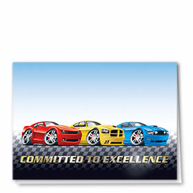 Foil Automotive Thank You Cards - Committed to Excellence