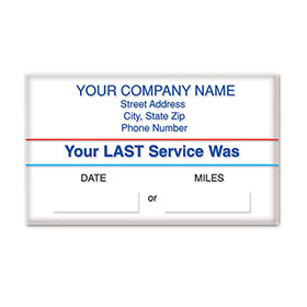 Standard Static Cling Service Reminders - Your Last Service Was