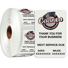 Custom Service Reminder with Light Adhesive