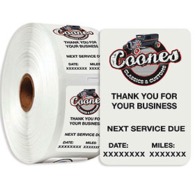 Custom Static Cling Service Stickers 500/Roll
