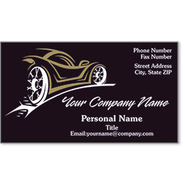 Designer Automotive Business Cards - Sport Silhouette