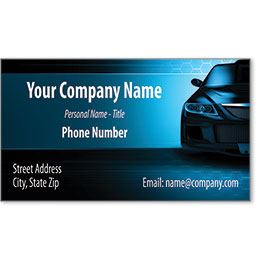 Designer Automotive Business Cards - Blue Marauder