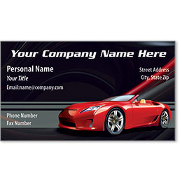 Designer Automotive Business Cards - Red Rush