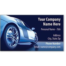 Designer Automotive Business Cards - Frosty Blue Finish
