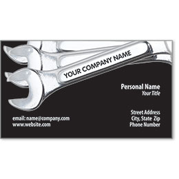 Designer Automotive Business Cards - Wrench Ready