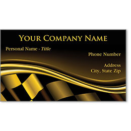 Designer Automotive Business Cards - Golden Luster