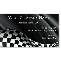 Designer Automotive Business Cards - Winner's Flag