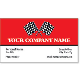 Designer Automotive Business Cards - Finish Flag