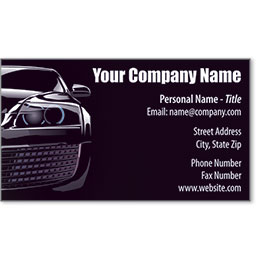 Designer Automotive Business Cards - Covert Car