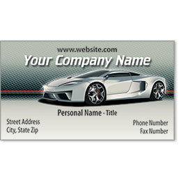 Designer Automotive Business Cards - Silver Showcase