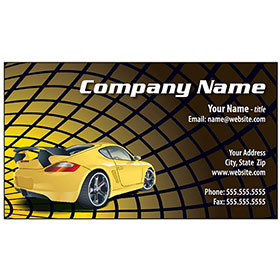 Full-Color Auto Repair Business Cards - Yellow Porche