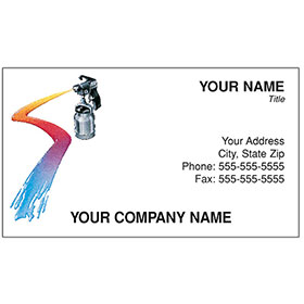 Full-Color Auto Repair Business Cards - Spray Gun