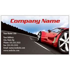 Full-Color Auto Repair Business Cards - Red Racer