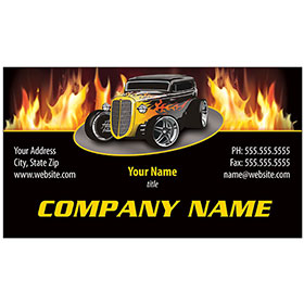 Full-Color Auto Repair Business Cards - Fire Coupe