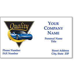 Automotive Business Cards with Foil - Triangle of Quality