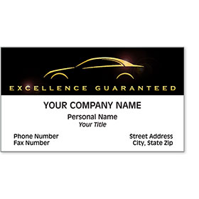 Automotive Business Cards with Foil - Sparkling Silhouette