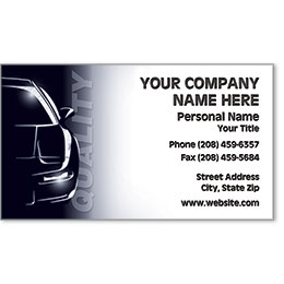 Automotive Business Cards with Foil - Quality Silhouette