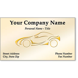 Automotive Business Cards with Foil - Gold