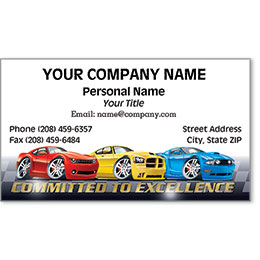 Automotive Business Cards with Foil - Modern Muscle