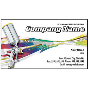 Auto Repair Business Cards with Foil - Exotic Spray Silver Foil
