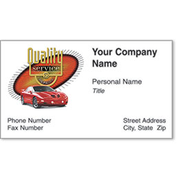 Premier Automotive Business Cards - Burst of Quality