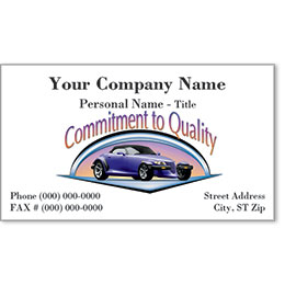 Premier Automotive Business Cards - A Touch of Class