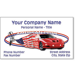Premier Automotive Business Cards - American Pride