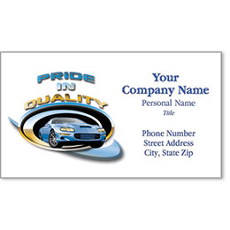Premier Automotive Business Cards - Pride in Quality