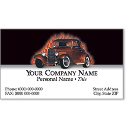Premier Automotive Business Cards - Fired-Up Hot Rod