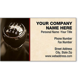 Premier Automotive Business Cards - Shifting Gears