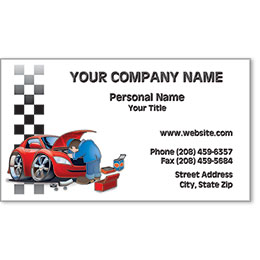 Premier Automotive Business Cards - Under the Hood