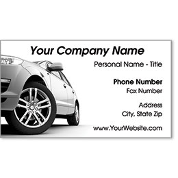 Premier Automotive Business Cards - Silver Sport