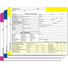 Heavy-Weight Color-Coded Repair Order Jackets - Version 1