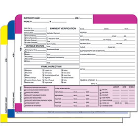 Standard Color-Coded Repair Order Jackets