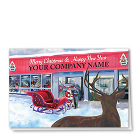 Double Personalized Full-Color Holiday Cards - Christmas Onlooker